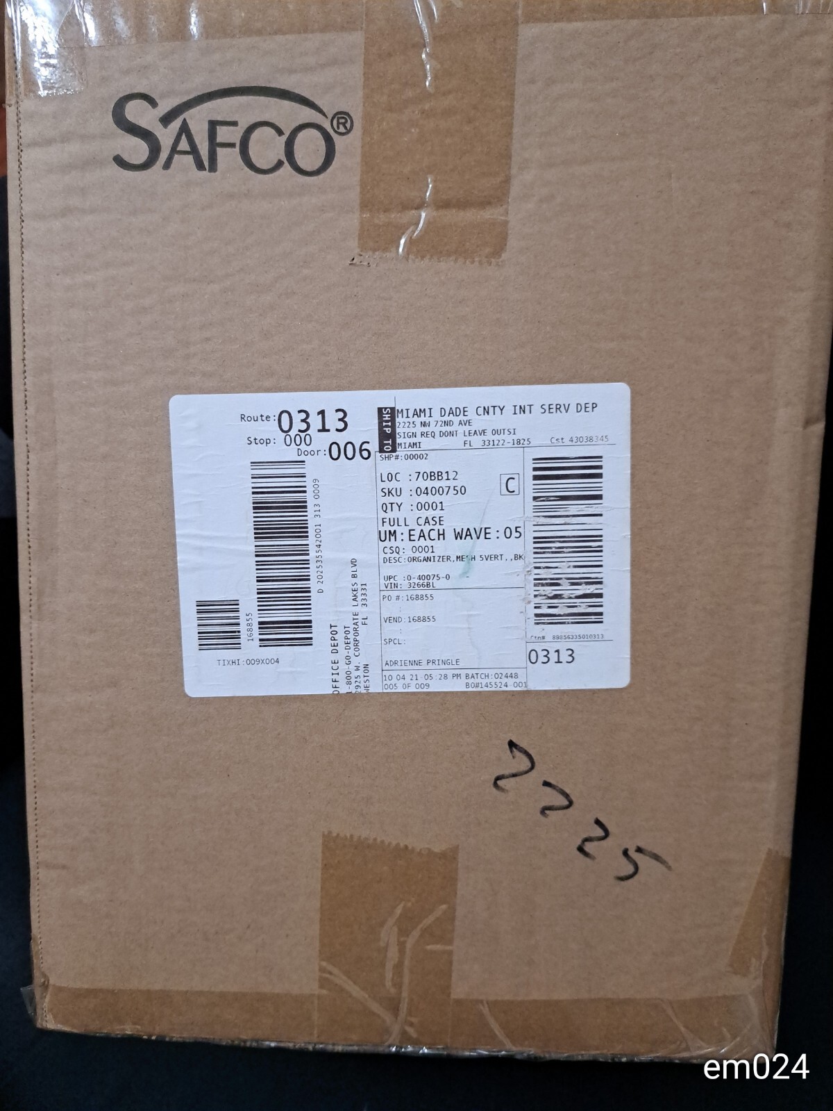 New Safco 3266BL Onyx Mesh Desktop Organizer 5 Vertical Sections 3 Horiz Shelves