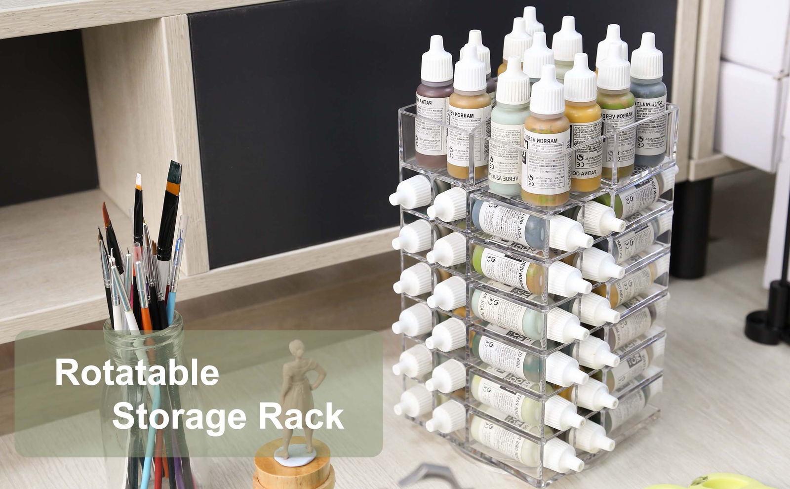 1pc Model Paint Organizer Pigment Bottle Spinning Rack Holder Shelf SN02