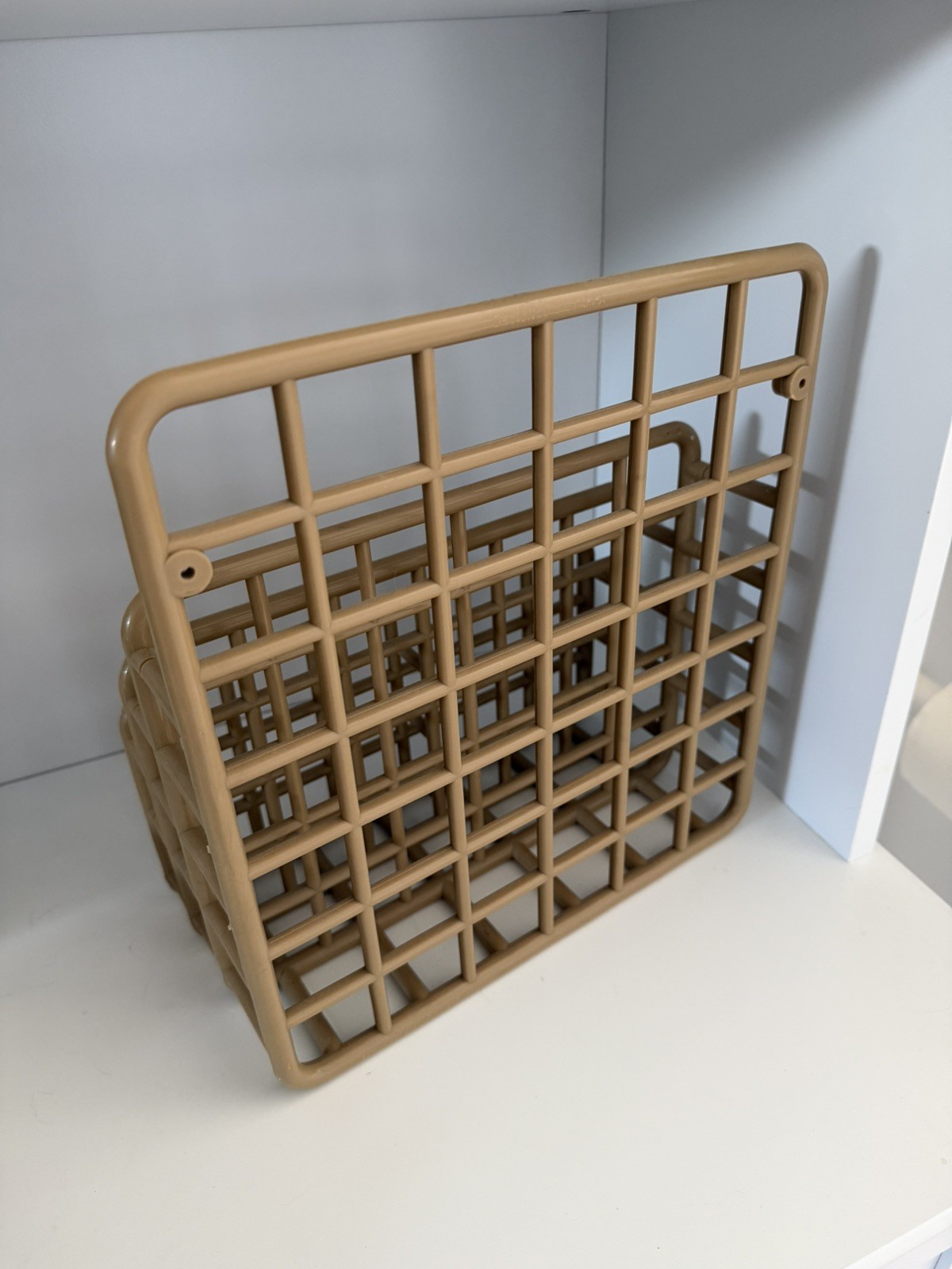 Vintage 1983 Yaffa Basic-Line Plastic Storage Mini Catch-All Desk Organizer TAN