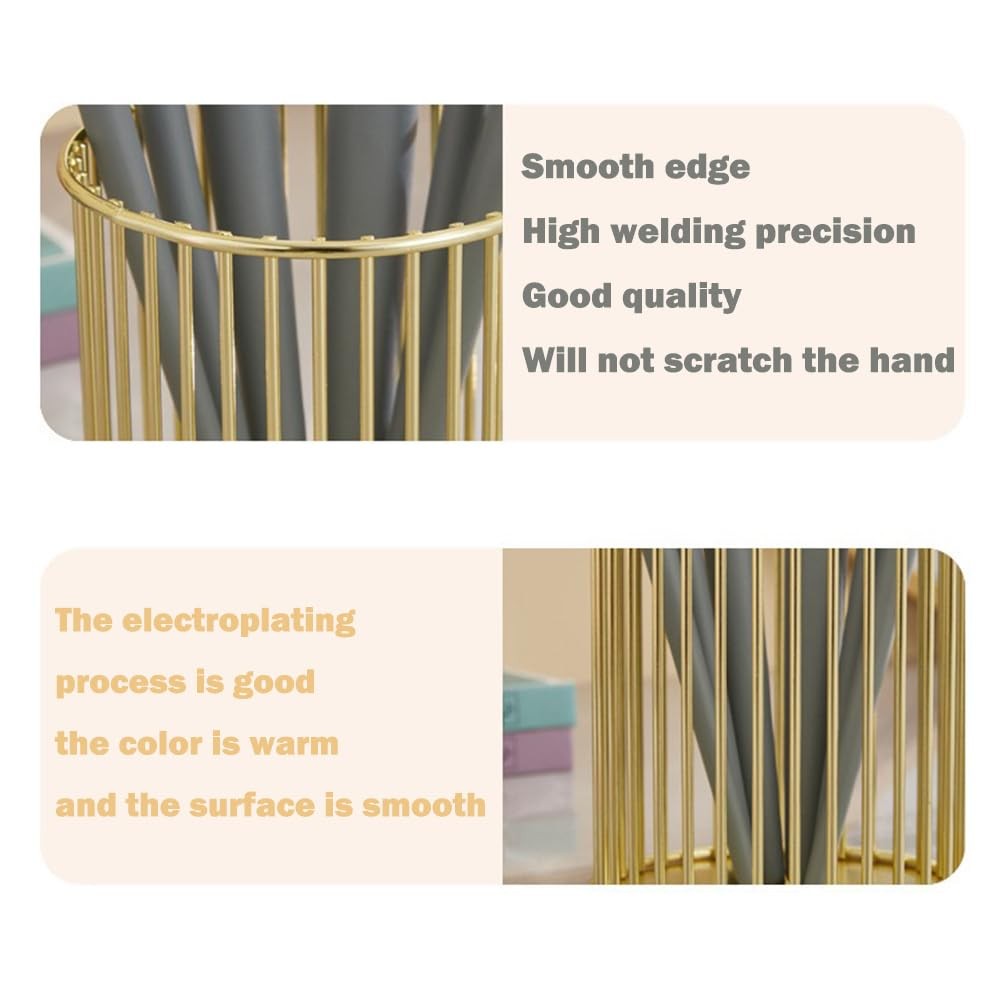 2Pcs Post sticky Note Holder + Pens Holders,Desk organizer sets,Gold Metal su…