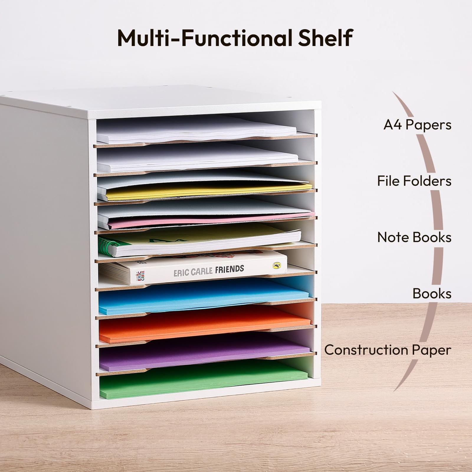 9×12 Construction Organizer, 10-tier Adjustable File Sorter for A4 , 8.5×11 I…