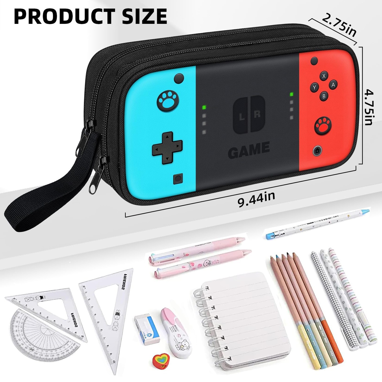 Gamer Pencil Case for Boys, Large Boys Pencil Pouch for Kids Teens School, Bi…