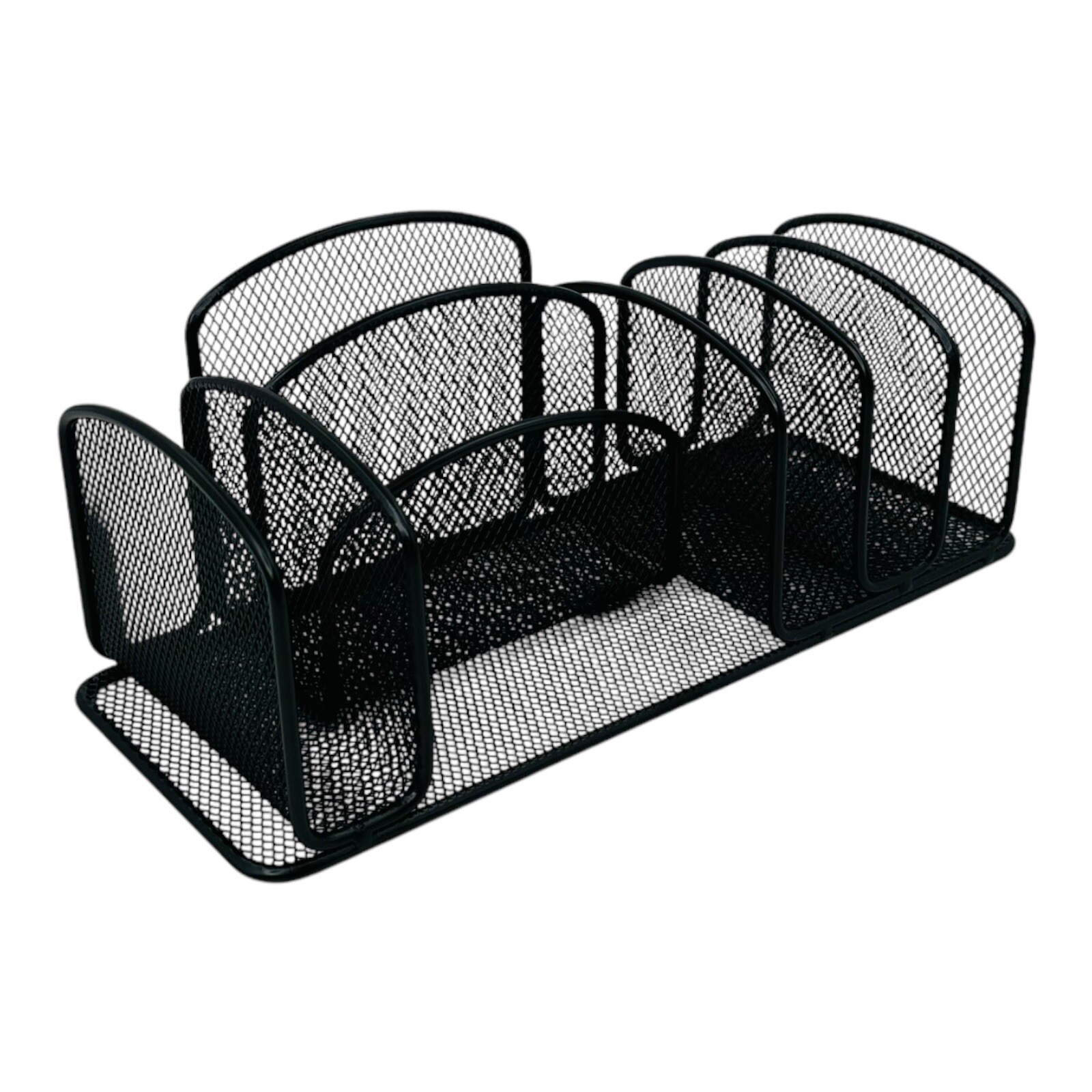 Safco Onyx Mesh Deluxe Desktop Organizer 12.5″ x 5.25″ x 5.25″ Black