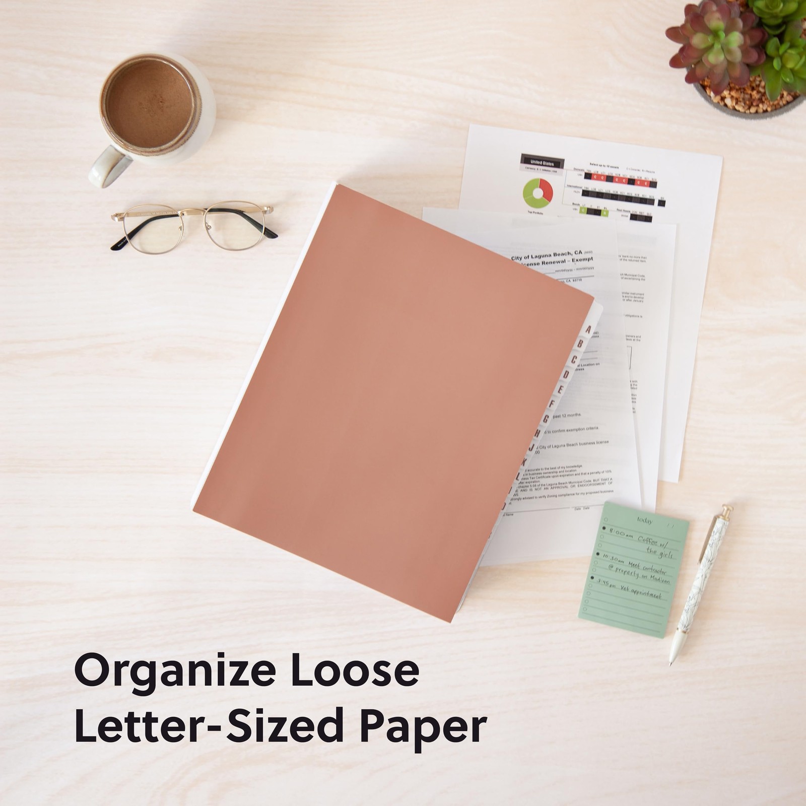 Smead Expandable Desk File Sorter, Alphabetical A–Z Letter, Alphabetic – Pink