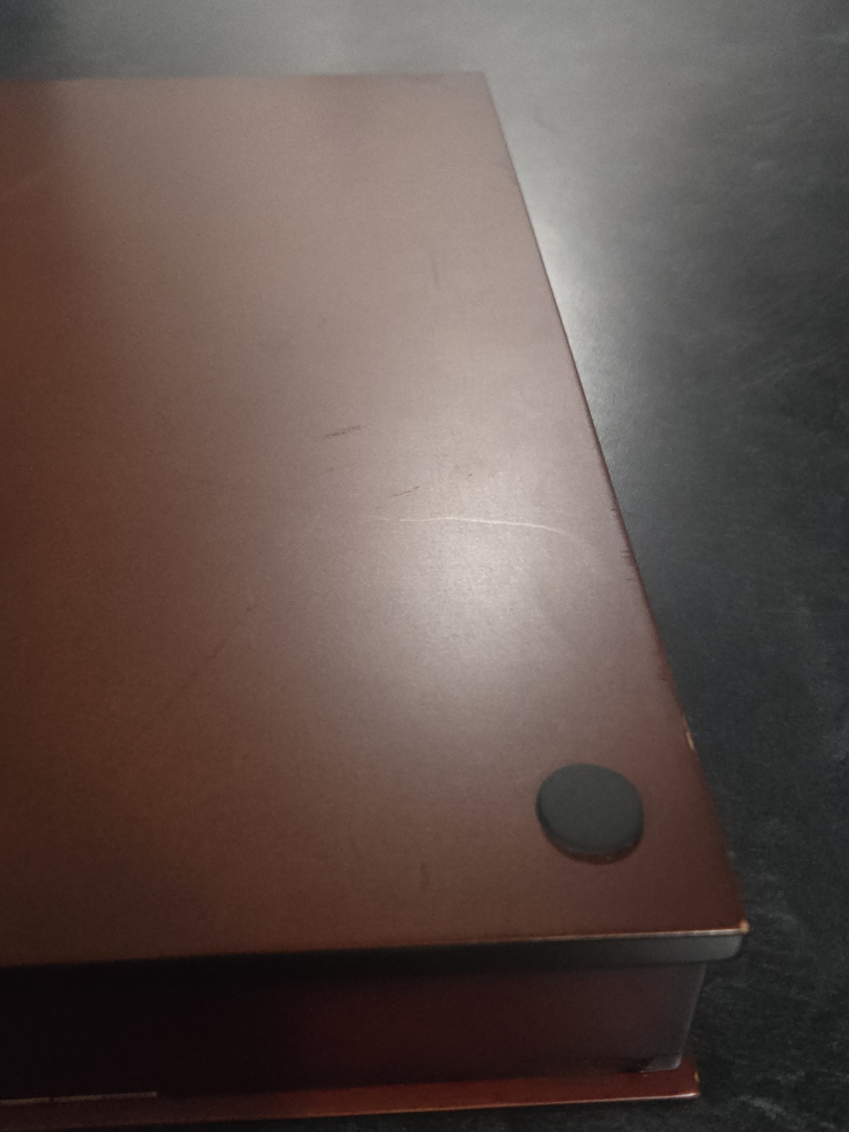 Rare Vtg Bombay Company Leather & Wood Executive Desk World 4 Clock Pad Blotter