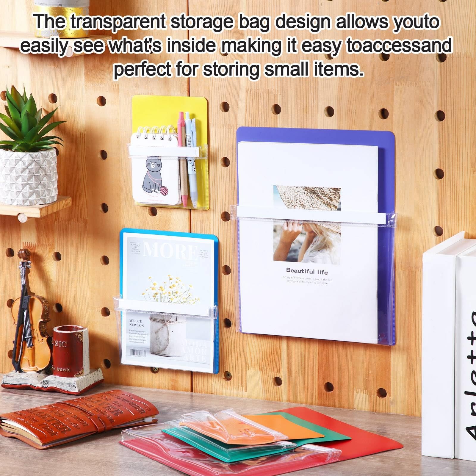 6 Pcs Magnetic File Holder 3 Size Magnetic Pen Holder Refrigerator Magnet Org…
