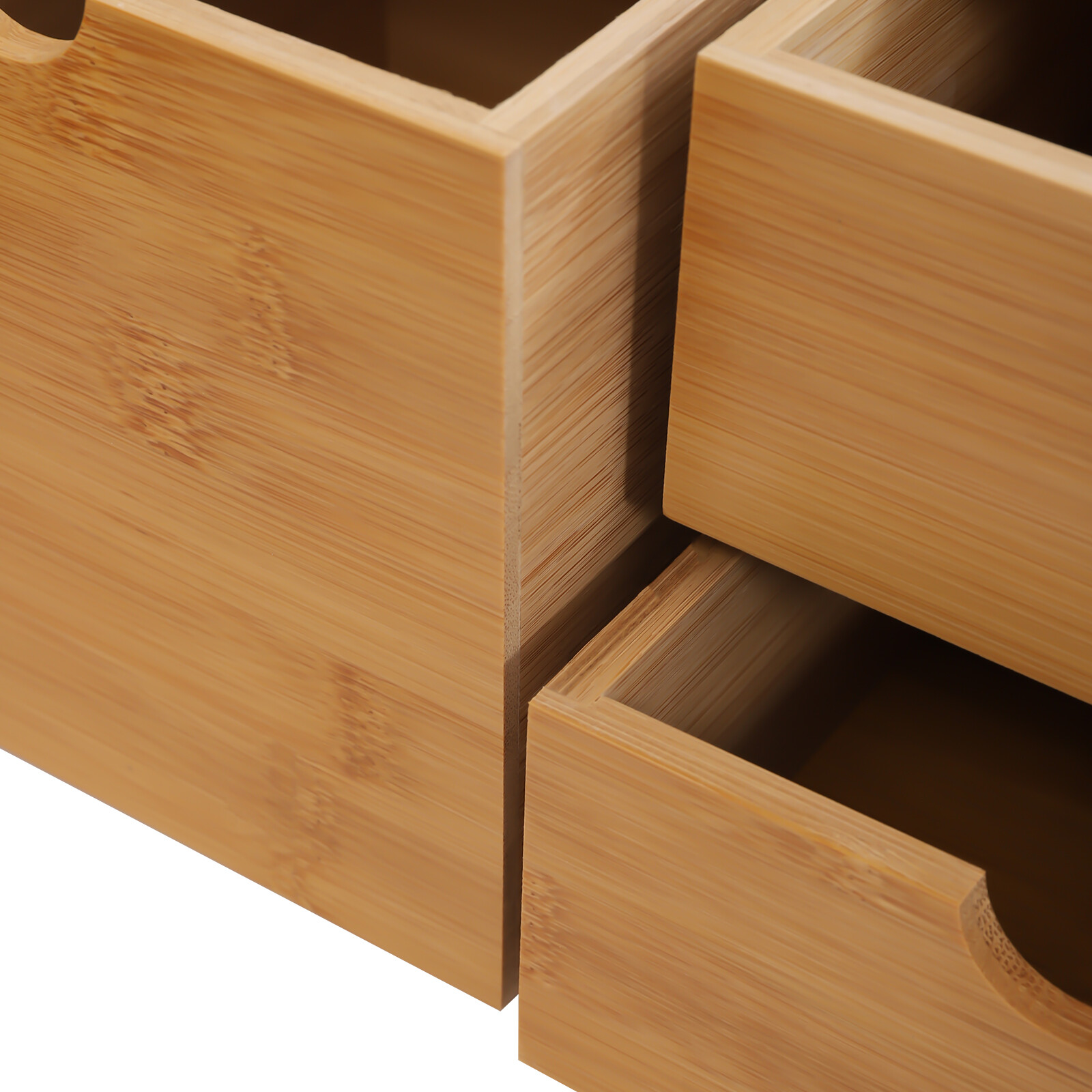 Bamboo Desk Organizer with 3 Drawers, Stylish and Functional, Eco-friendly
