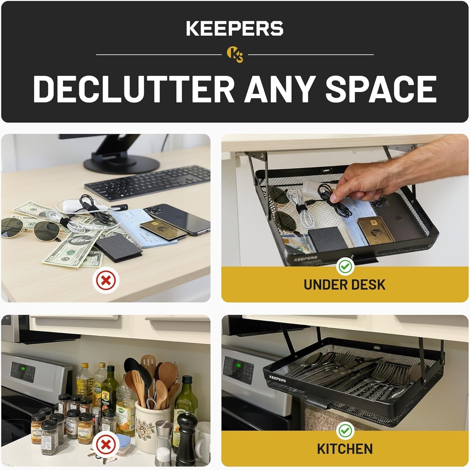 Easy Mount Under Desk Drawer – Organize Efficiently