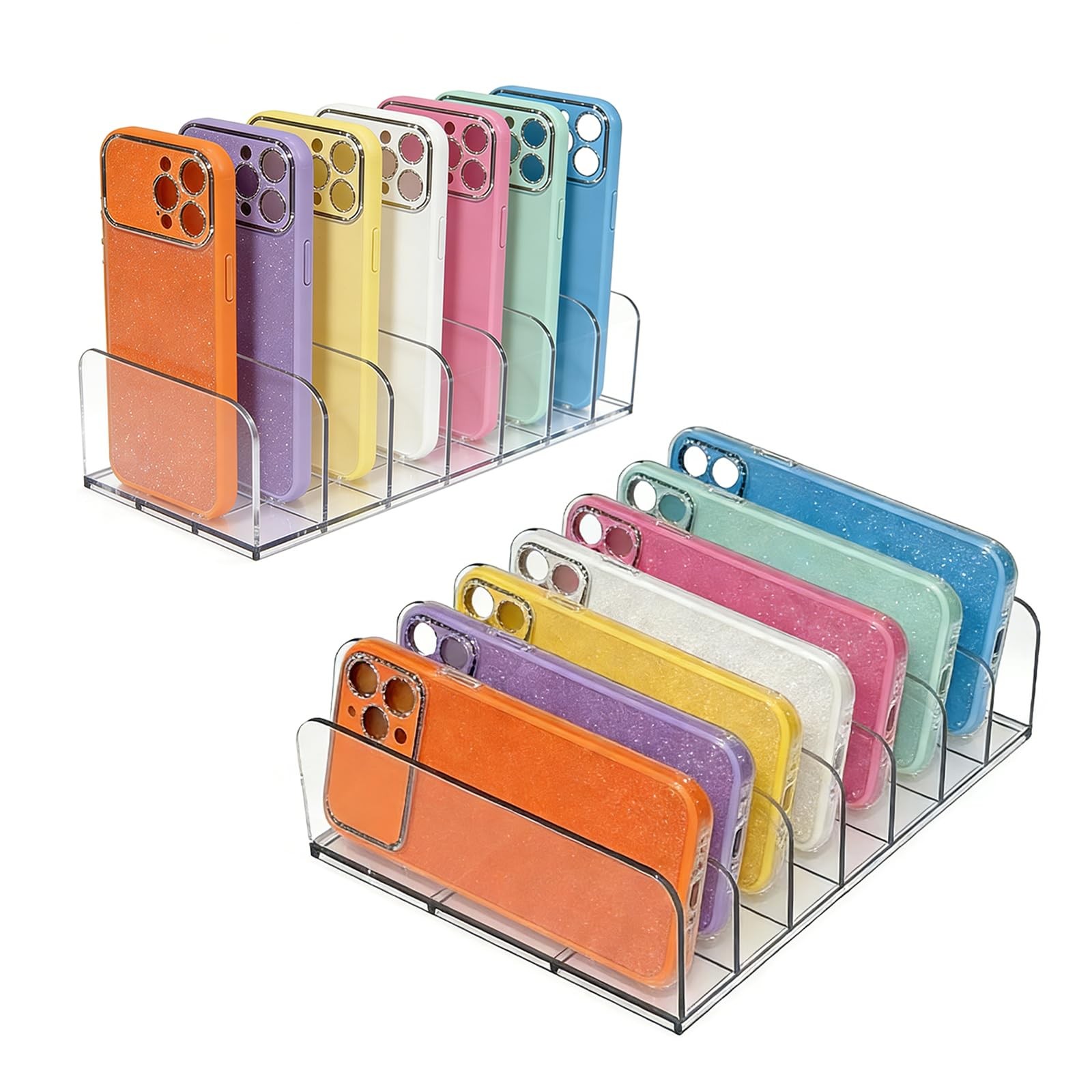 ieddet 2 Pack Phone Case 6.69″ * 4.92″ * 1.57″ (17cm * 12.5cm * 4cm), Clear