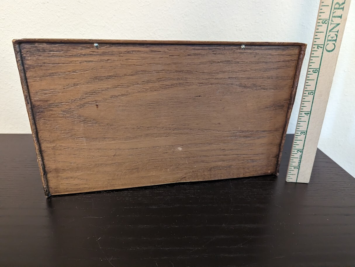 Vtg Desk Top Letter Mail File Holder Organizer Lerner Faux Wood Mid Century VGC