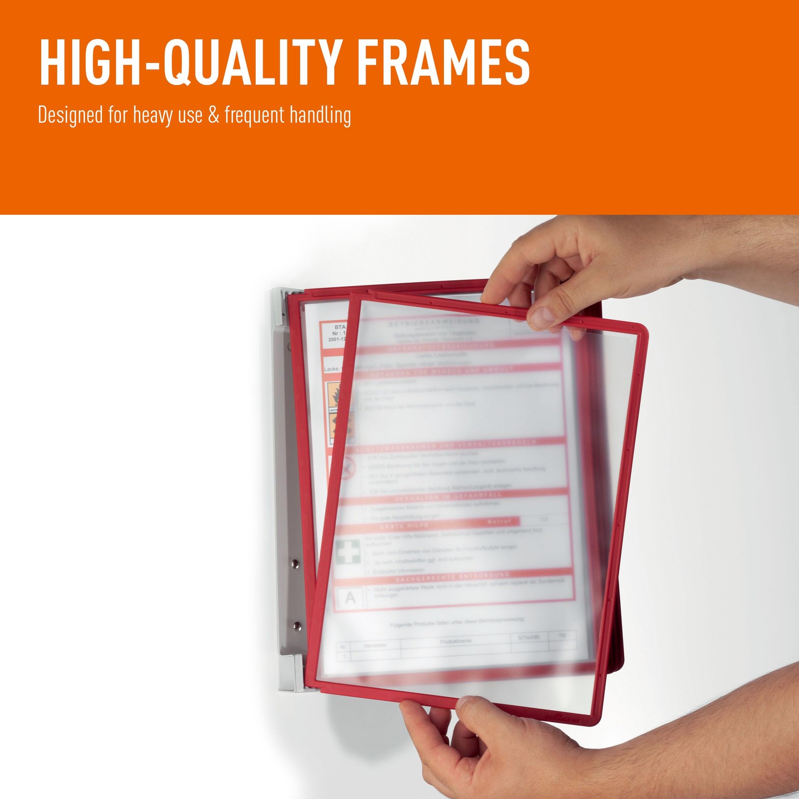 Durable Vario Wall Reference System, 5 Panels, 5-Panel Assorted, Multicolored
