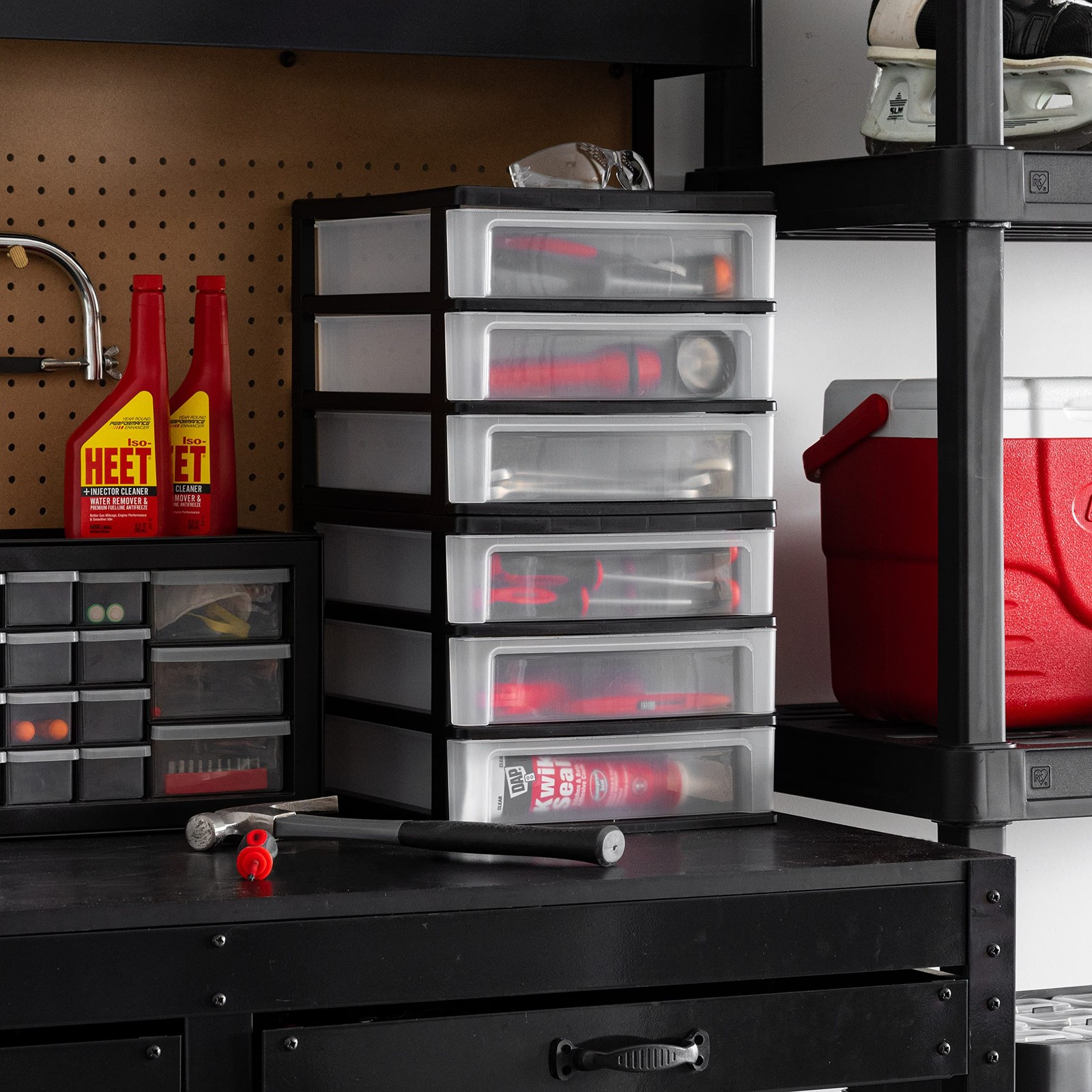 Iris Usa Plastic Stacking Desk Top 3-Drawer Storage Organizer 2-Pack For Makeup