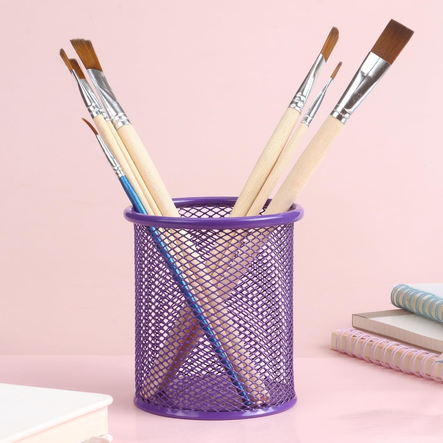 Pen Holder Cup for Desk, Desk Organizer Wire Mesh Pencil Cup Holder for Desk …