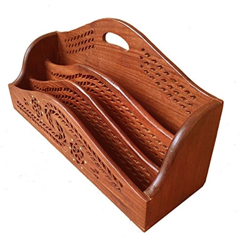 Wooden Desk Organizer – Handmade Desk Accessories for Home and Office – Elega…