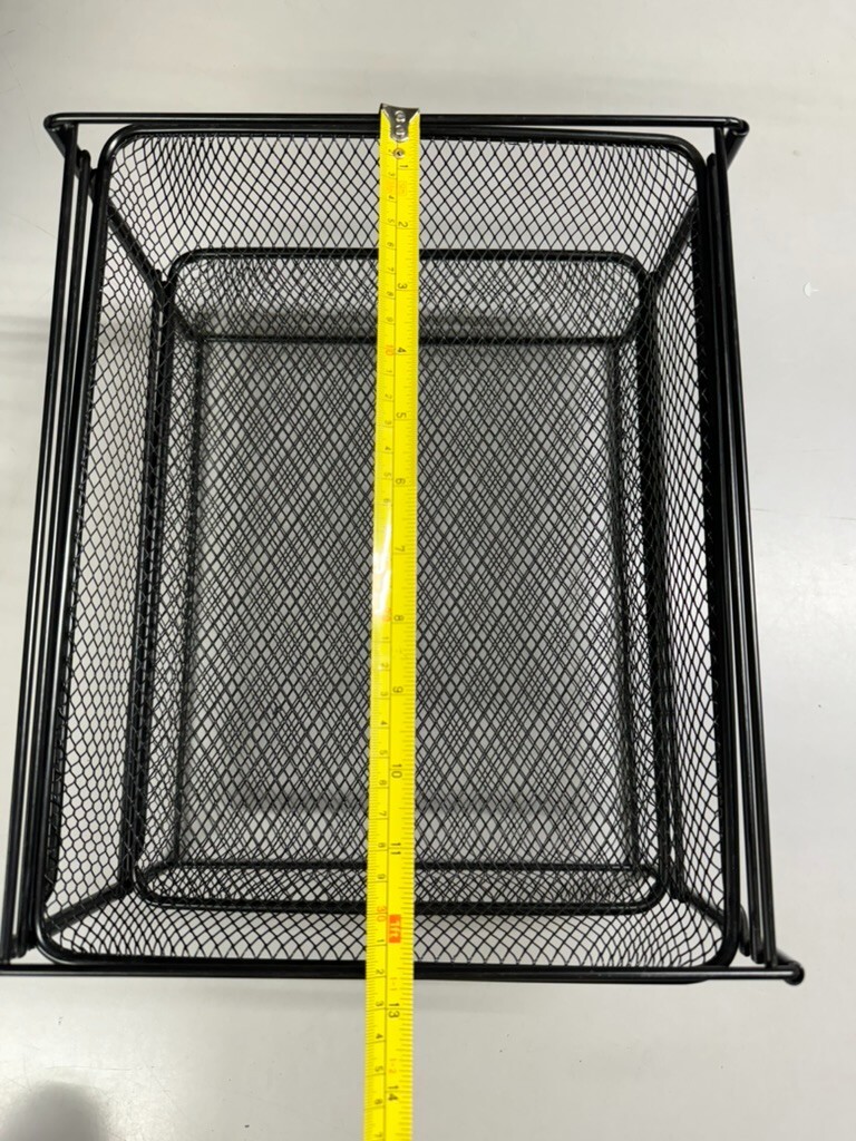 2 Tier Metal Mesh Desk Organizer for Files/Folders – Drawers – Collapsible
