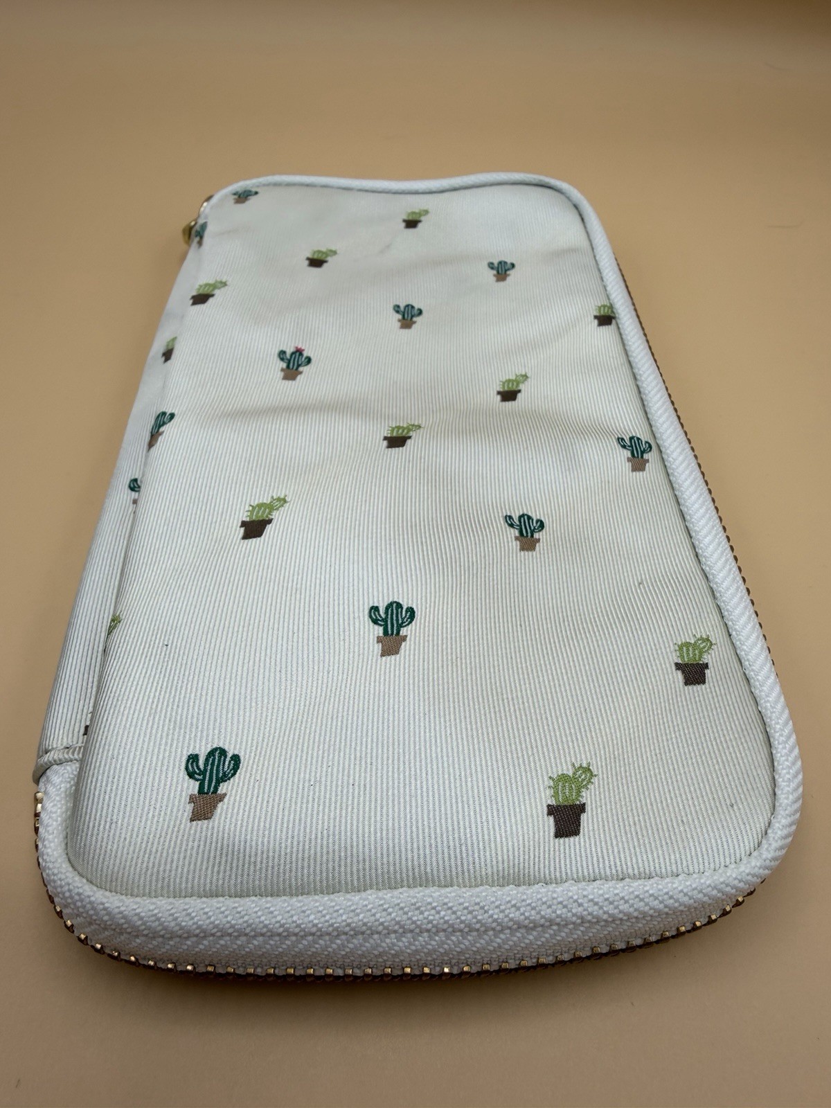 Hobonichi Small Drawer Pouch Bow & Tie Cactus Zip Organizer Wristlet Case