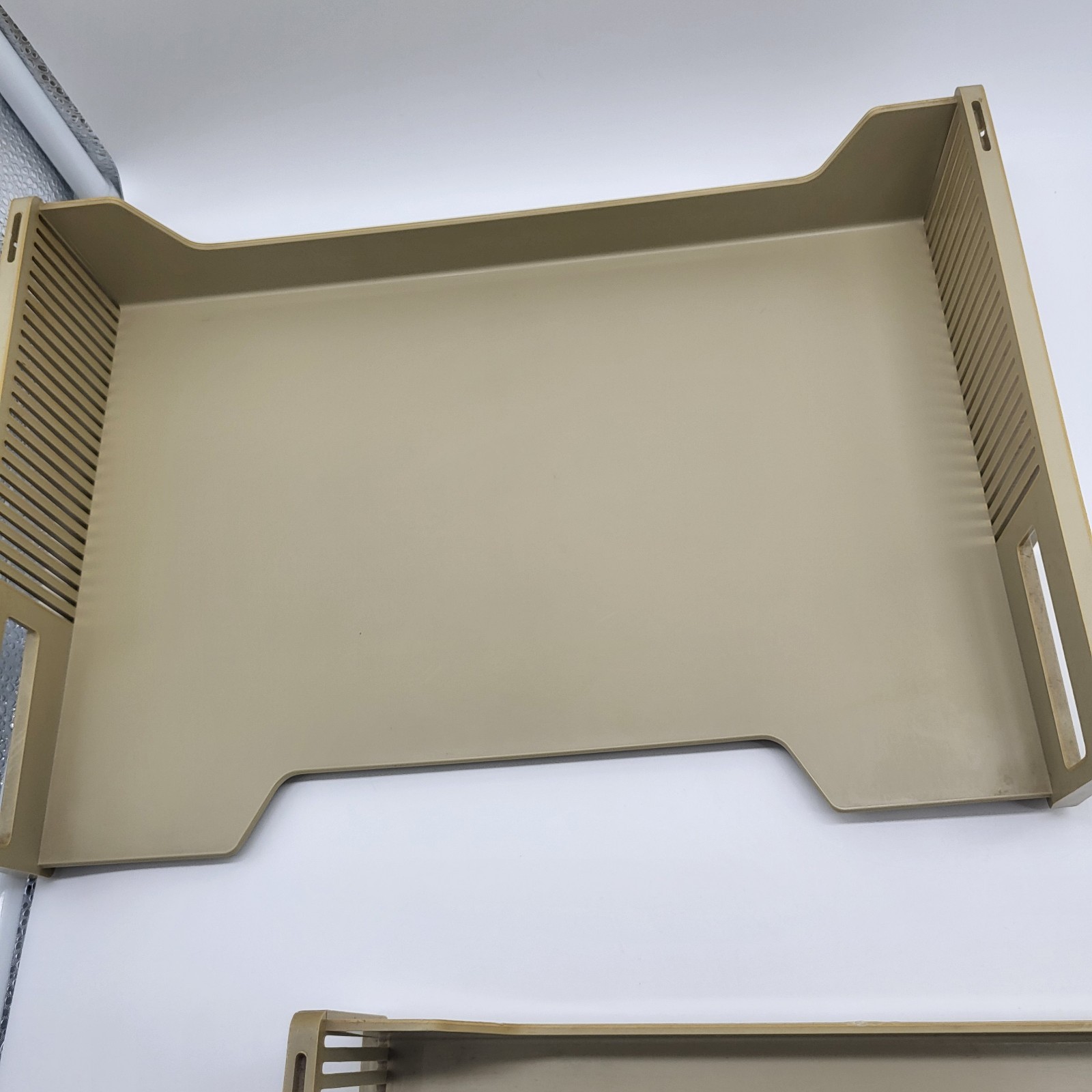 Eldon Office Products 1960’s 3-Tier File Paper Holder Beige Tan Plastic Vtg 1969