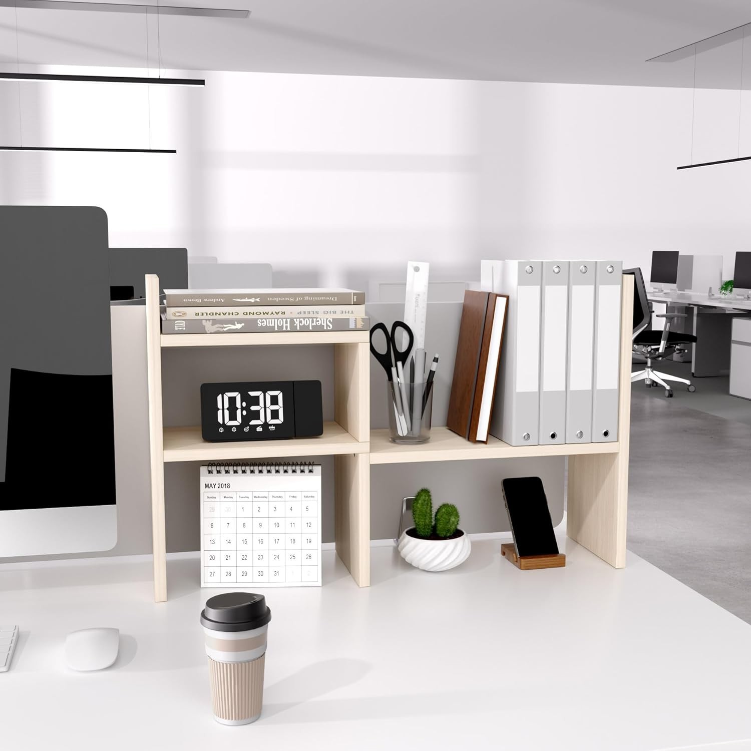 Elegant 5-Unit Adjustable Desk Organizer – Maximize Your Workspace Aesthetics