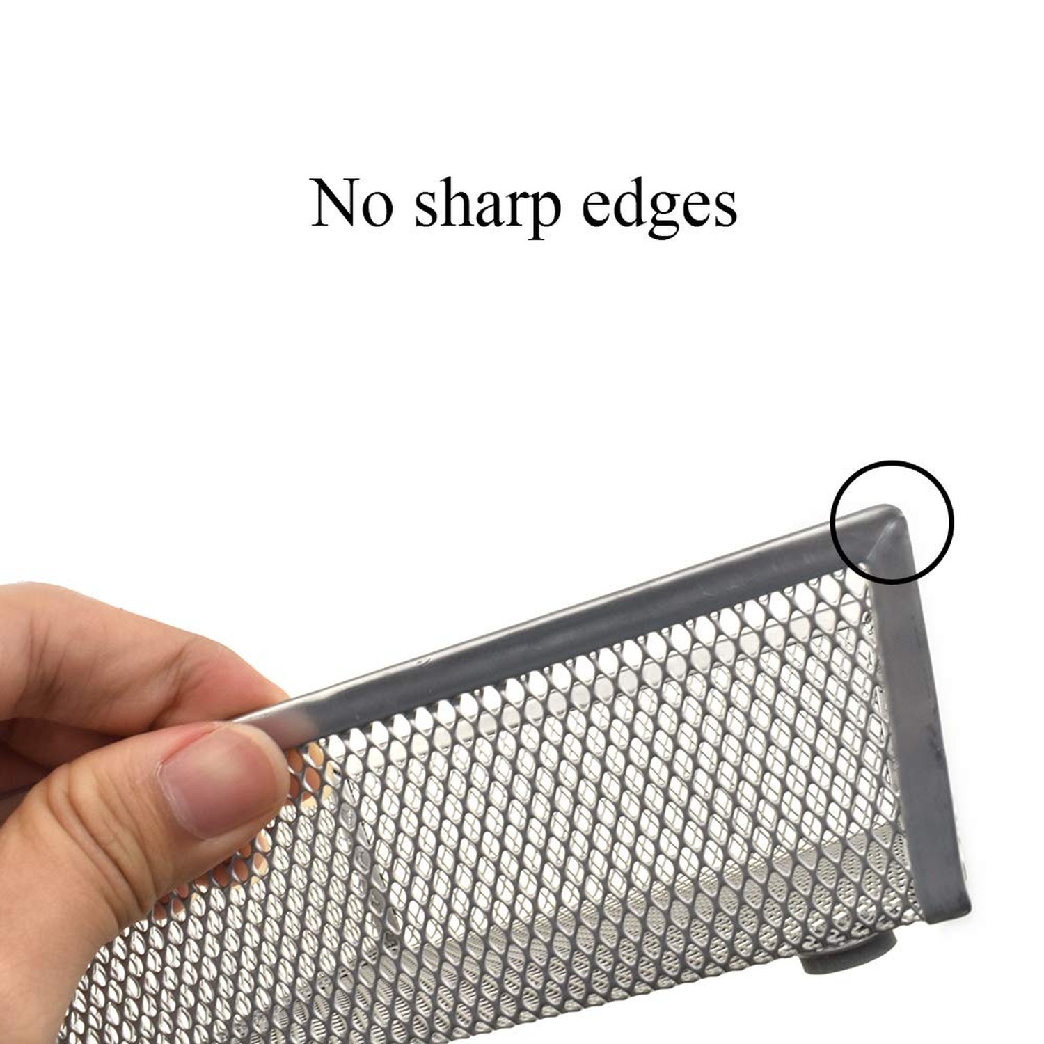 HAHIYO Stackable Mesh Tray Cup 6 x 6 x 2 inches Sturdy Container for Desk Dra…
