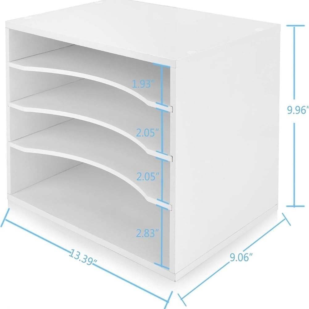 Organizador de papel ajustable de 4 niveles para libros de texto/revistas NEW US