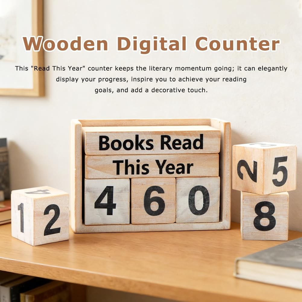 Books Read This Year Counter, Book Counter Sign Up to 999 Bookish Accessories…