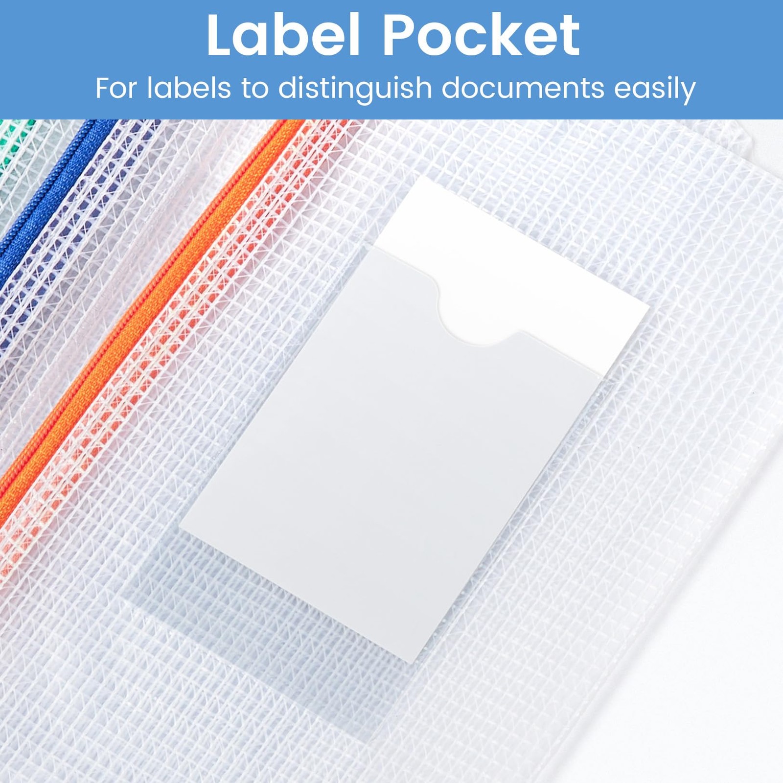 24 Pack Mesh Zipper Pouch Bags with Label Pocket, A6 (9.1×4.7 in) Small Penci…