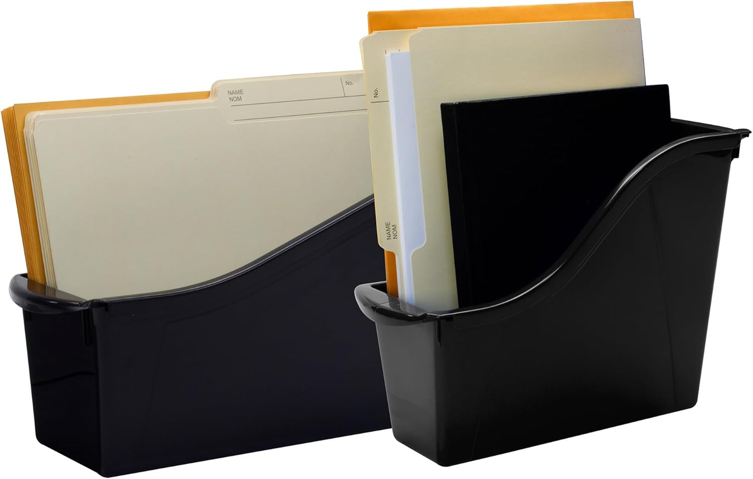 Large Book Bin – Interlocking Plastic Organizer for Home, Office, and Work Space