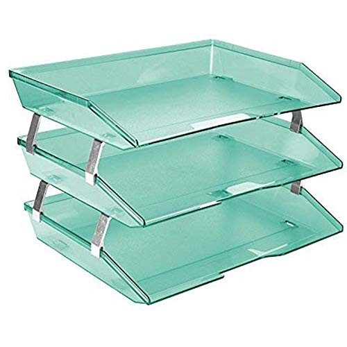 3 Tier Letter Tray Side Load Letter Size A4 Desktop File Organizer Plastic