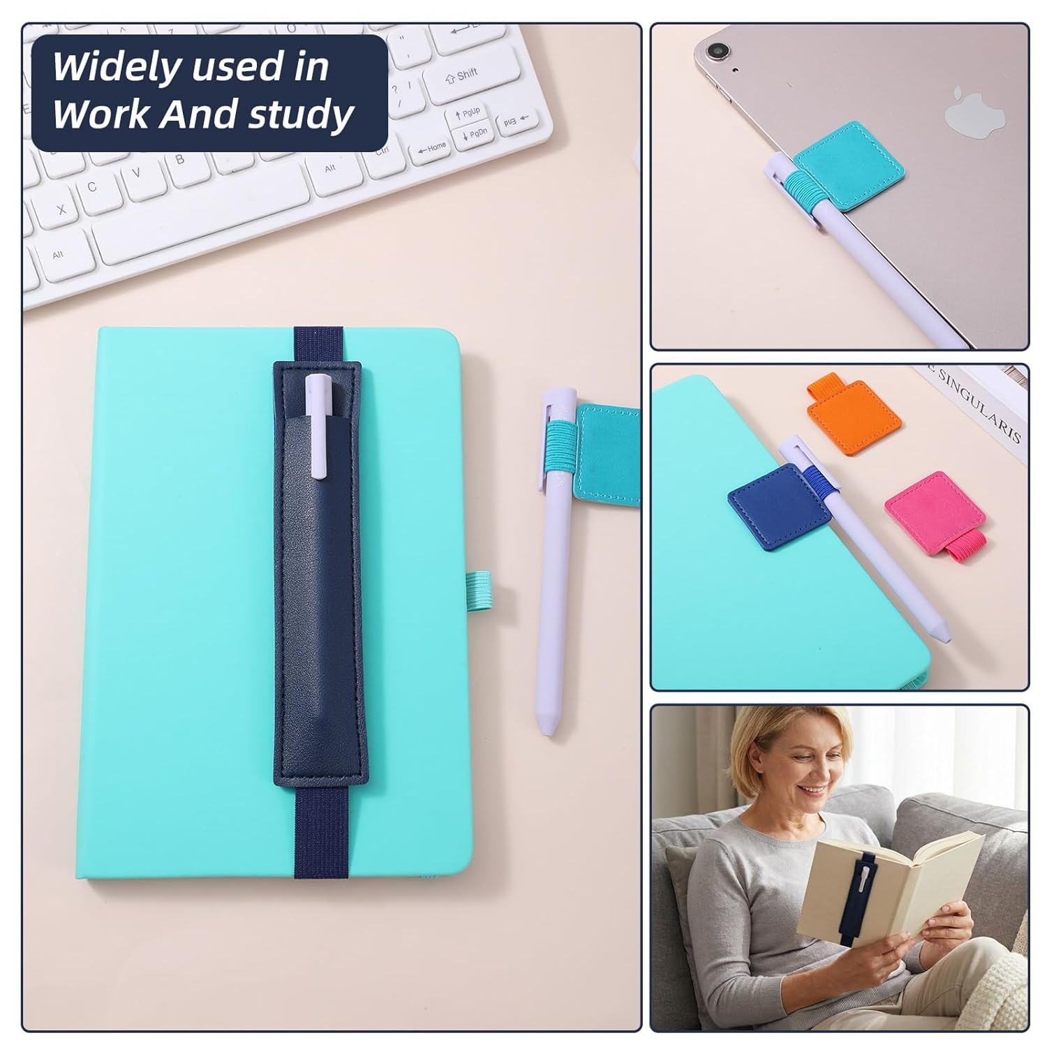 Adjustable Elastic Pen Loops & Pencil Holder Elastic Bands 10Pcs Notebook