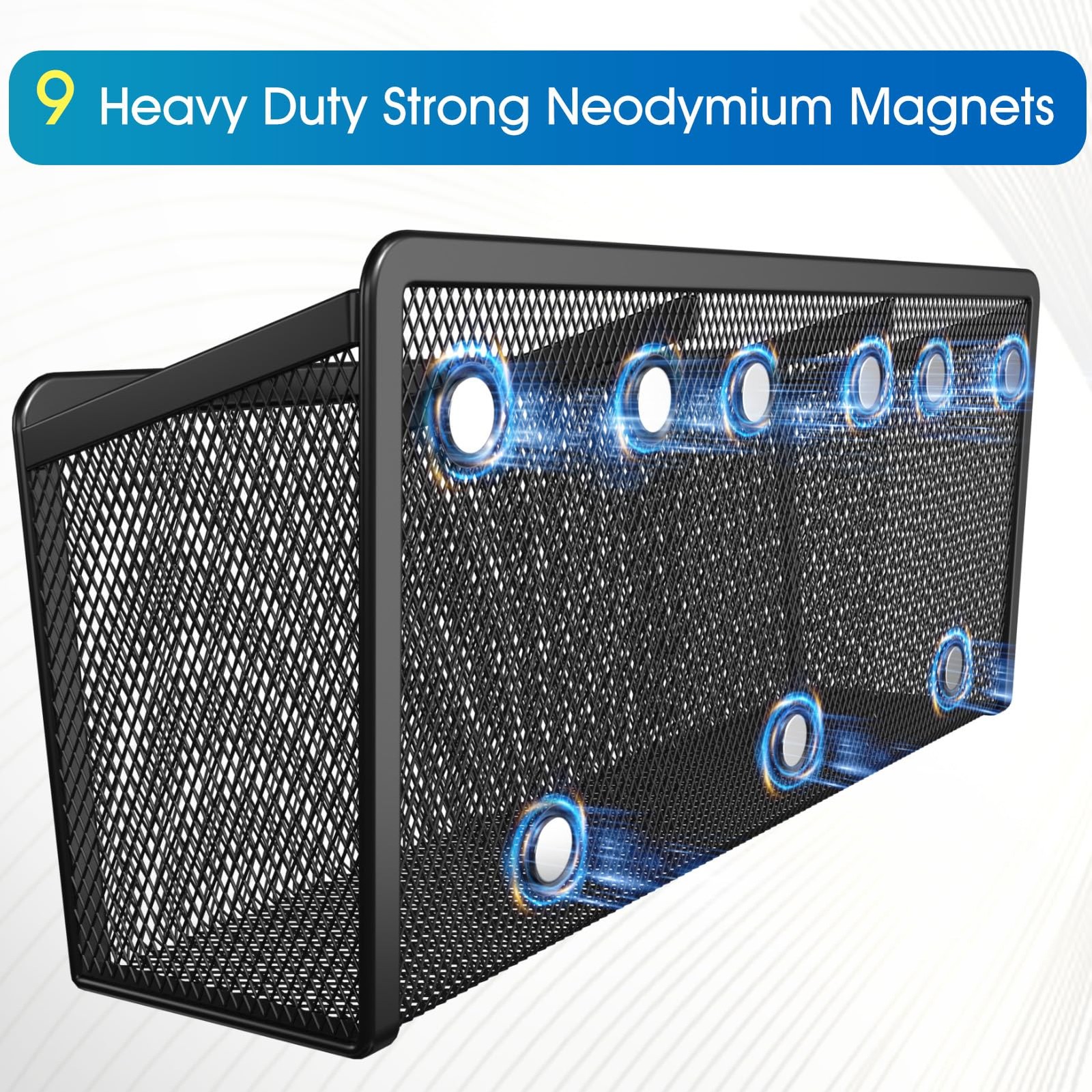 MaxGear Magnetic Pen Holder, Mesh Organizer 3 Compartment, 3 Compartment