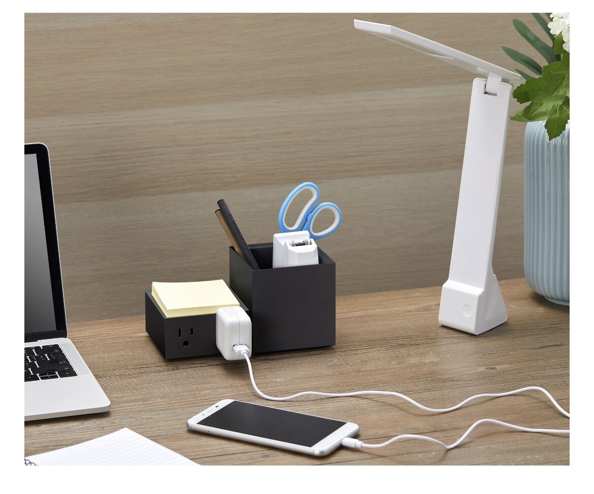 Bostitch Konnect Power Expansion Hub Desk Organizer, Pencil Cup – Black