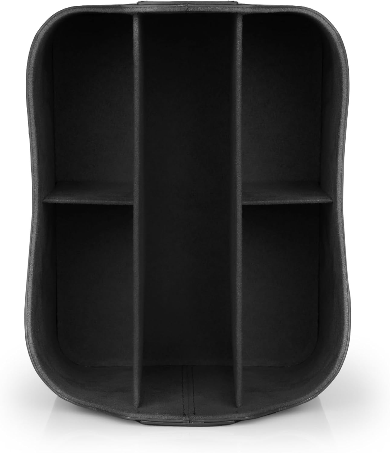 PU Leather Remote Control Holder, Office Supplies Desk Organizer with Tablet Slo