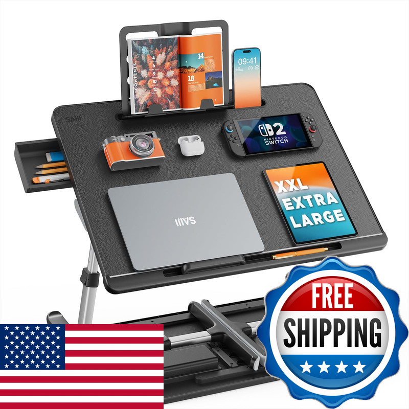 Laptop Bed Tray Desk Saiji X-Large Adjustable Laptop Table Foldable Laptop Desk