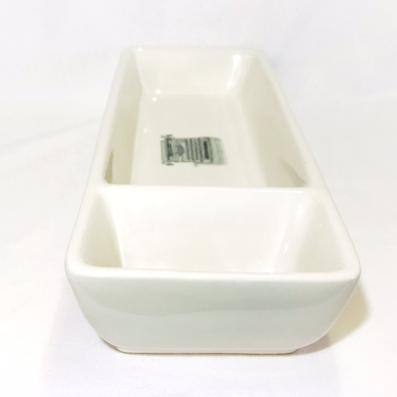 Rae Dunn WRITE Divided Tray Desk Office Organizer Trinket Dish 11″ x 3.5″