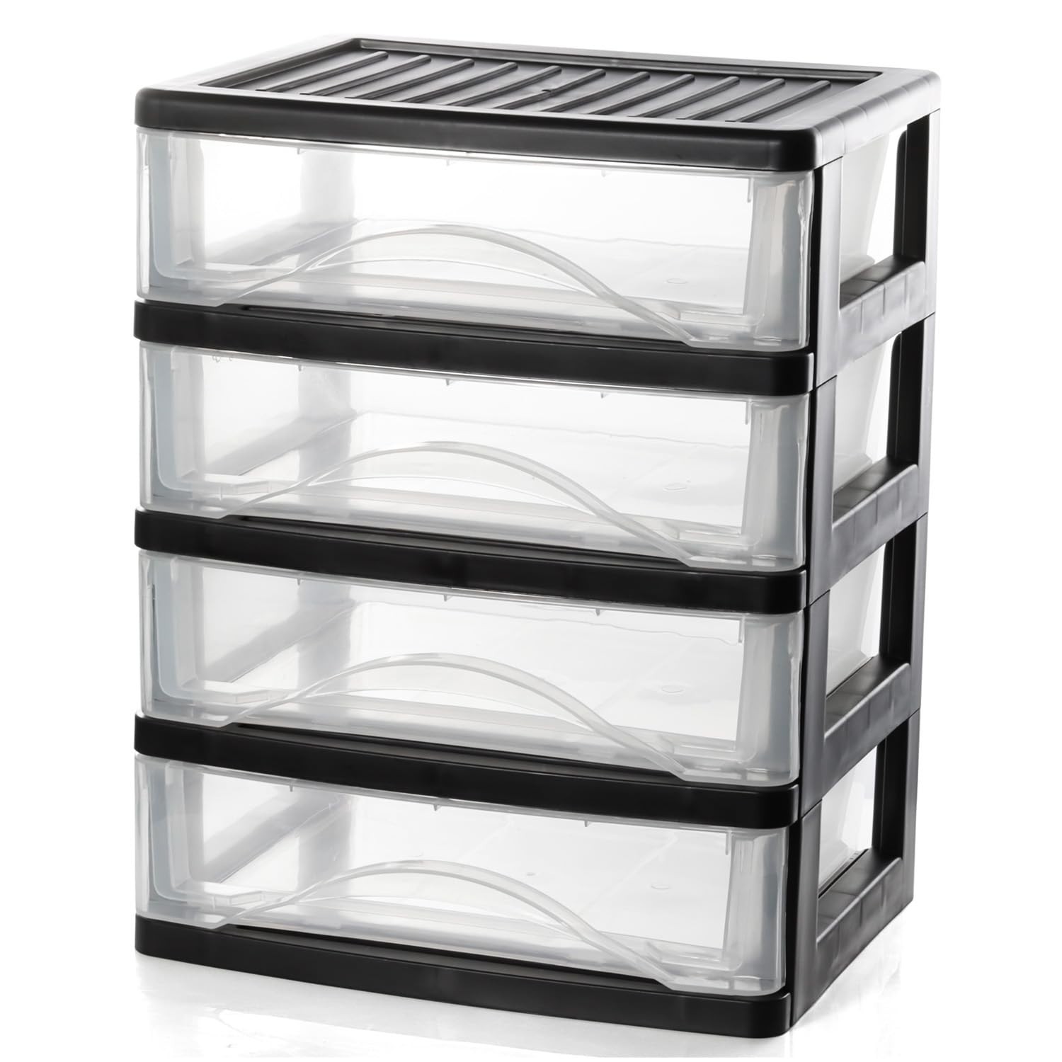 4-Drawer Clear Stacking Desktop Organizer – Office Supplies Storage, Stackable B