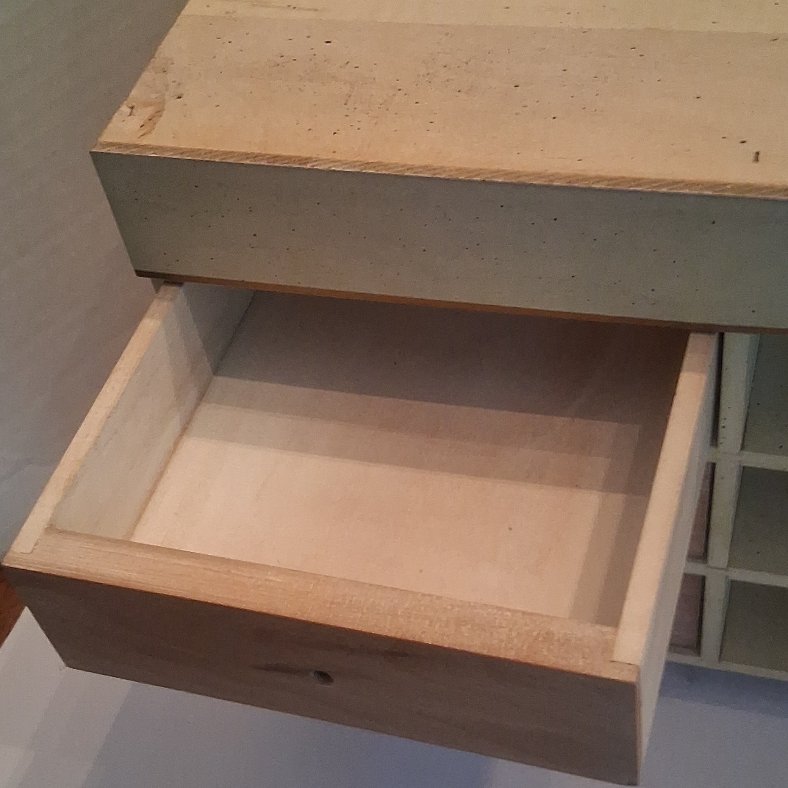 Wood Desktop Organizer Storage Unit with Drawers and Open Shelves