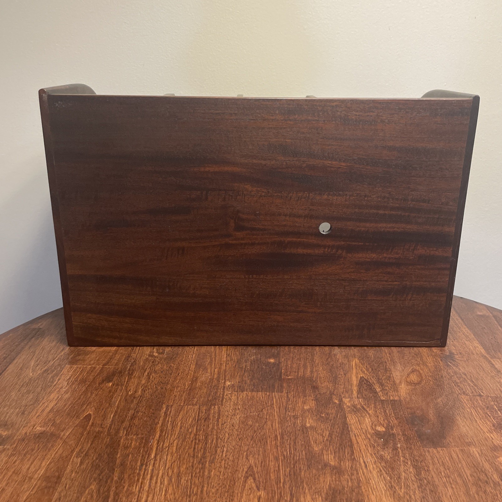 Vintage Danish Modern Style Mahogany Wood Desk Organizer Mail Sorter Selamat HTF