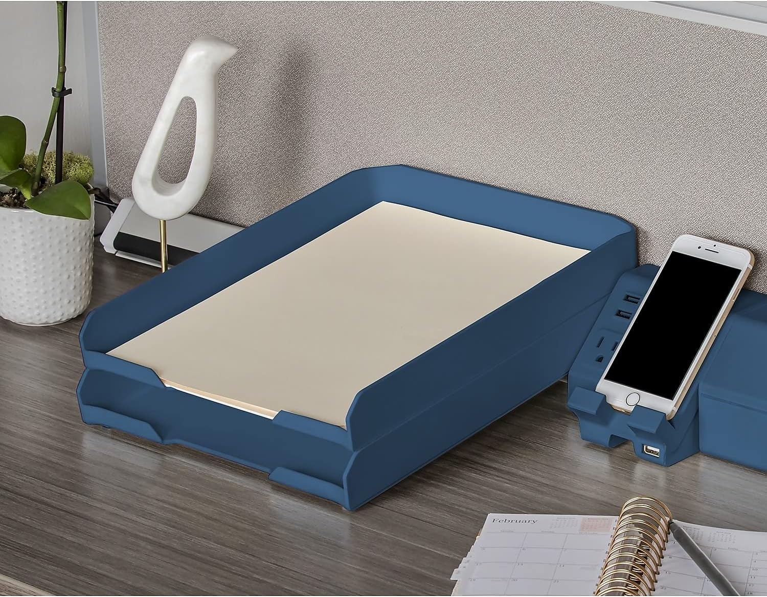 Bostitch Office Konnect Letter Tray, Fits 9.75″ x 12″ Sized Documents, Blue