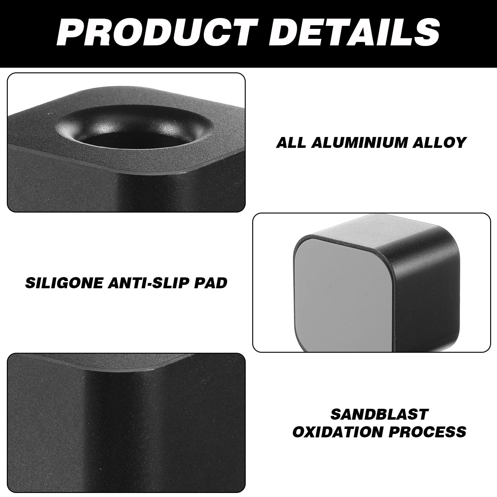 4 Pieces Single Pen Holder For Desk, Solid Metal Fountain Pen Stand, Square P…