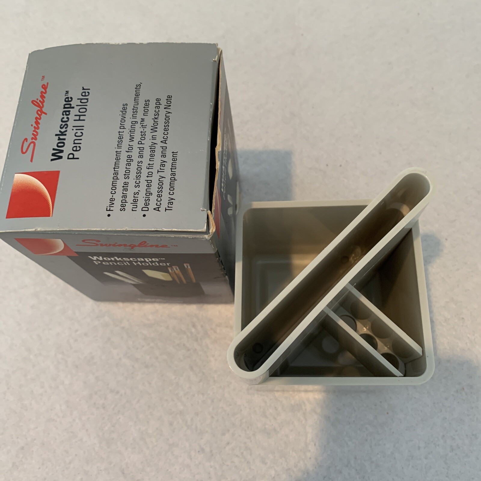 Swingline Workscape Pencil pen Holder plastic square desktop organizer VINTAGE
