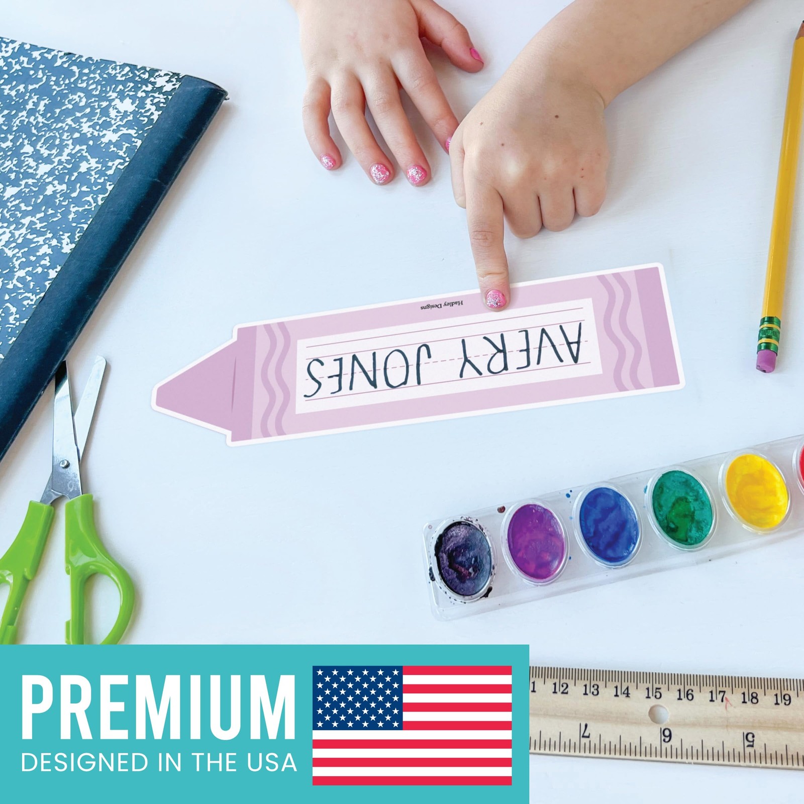 Desk Name Tags for Classroom 36 Student Desk Name Plates Colorful Pastel Crayon