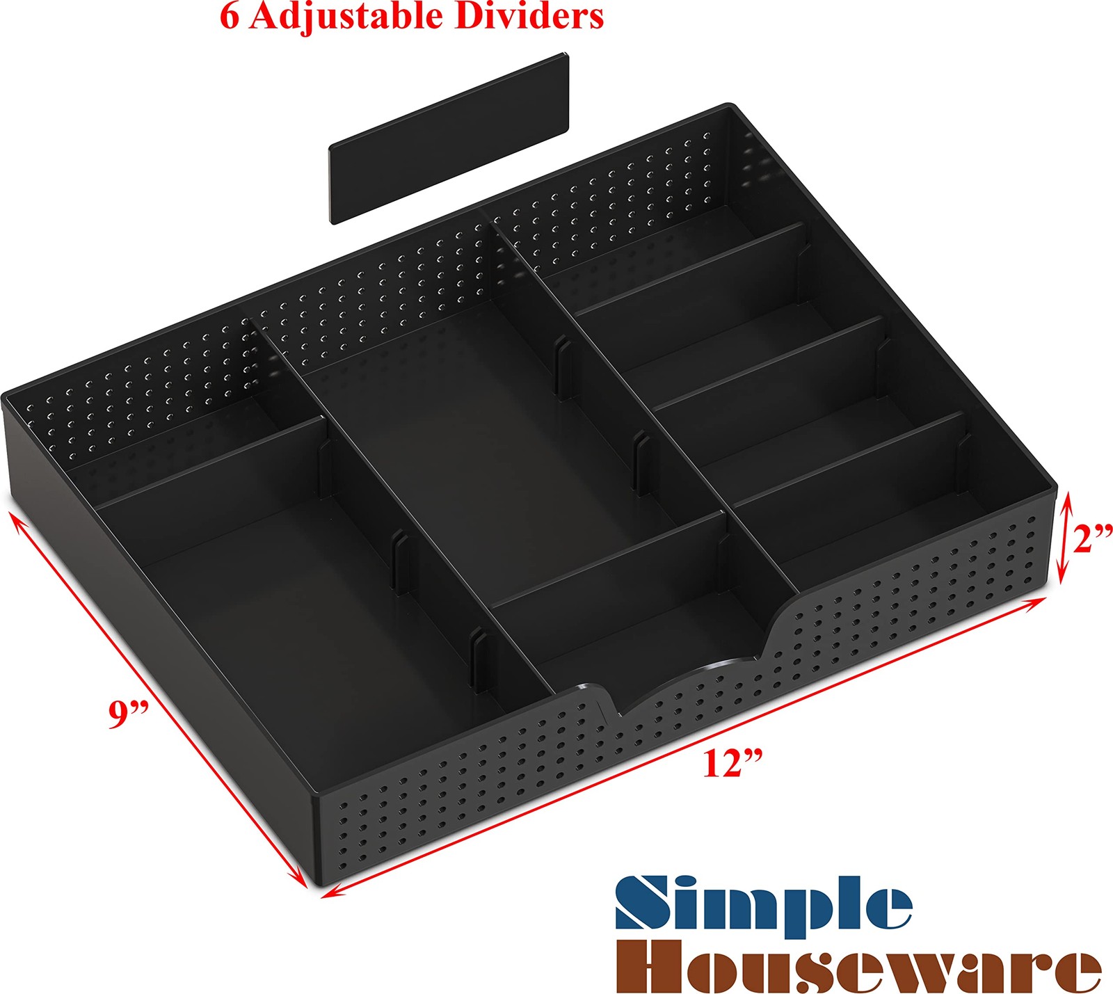 Simple Houseware Desk Monitor Stand Riser w/ Adjustable Organizer Tray Espresso