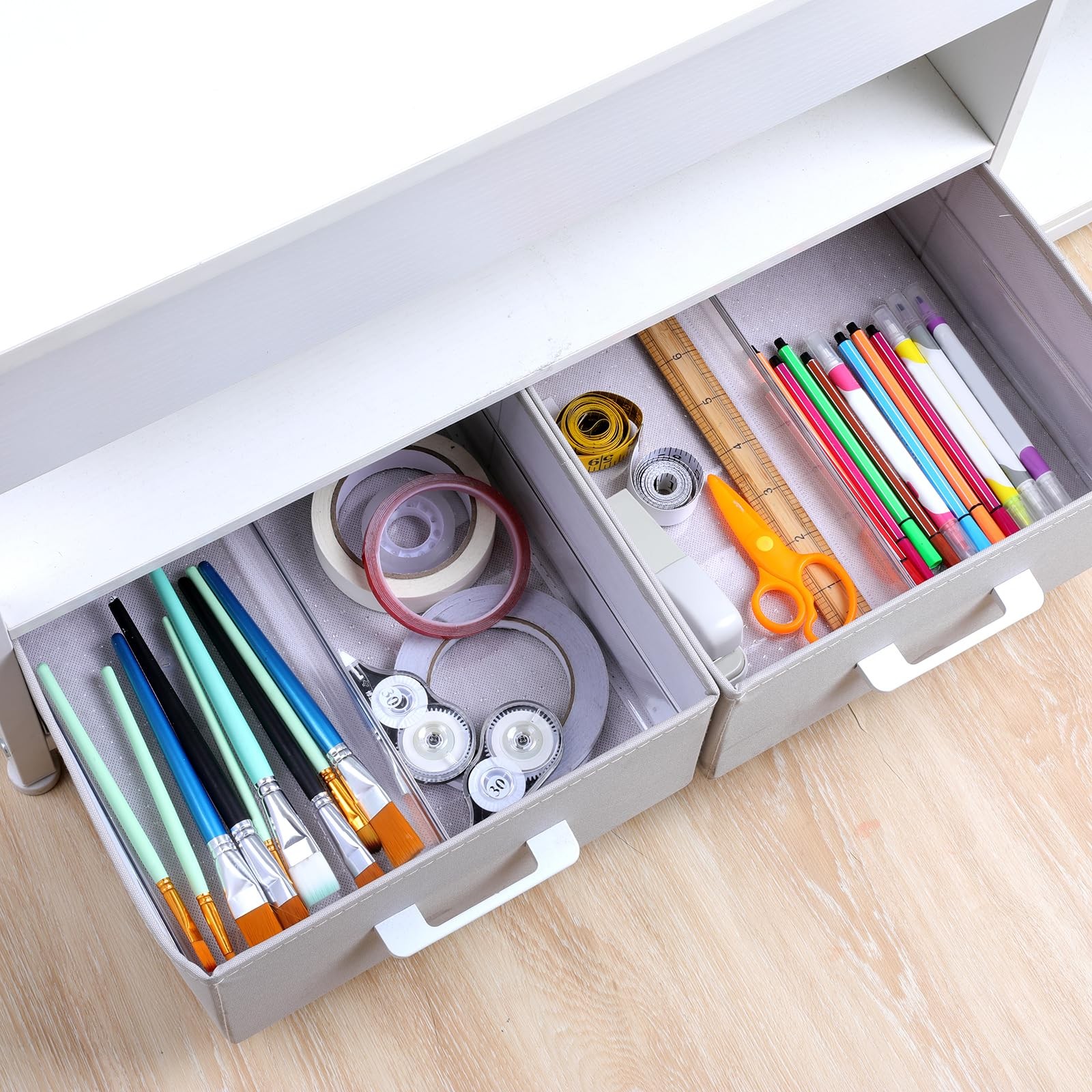 6 Pack Clear Drawer Organizer Trays 15 x 6 x 2 Inch Large Size Clear Plastic …