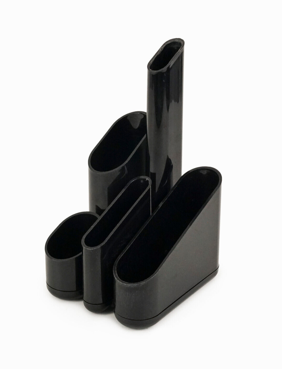1985 Desk Organizer Eldon Office Vintage Storage Desk Plastic Black Artist