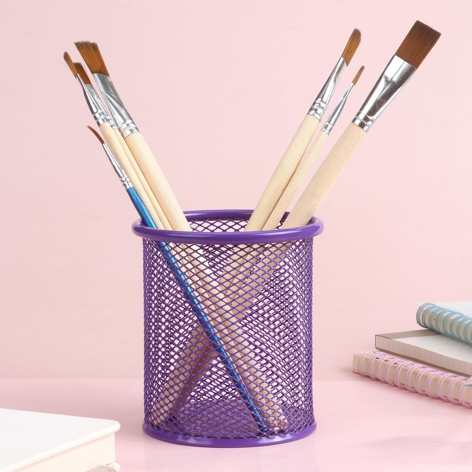Pen Holder Cup for Desk, Desk Organizer Wire Mesh Pencil Cup Holder for Desk …