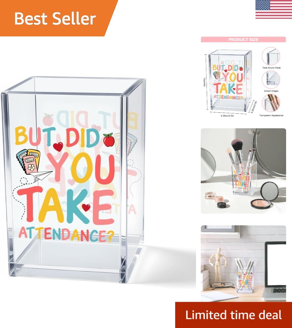Compact Transparent Acrylic Desk Organizer – Perfect Teacher Appreciation Gift