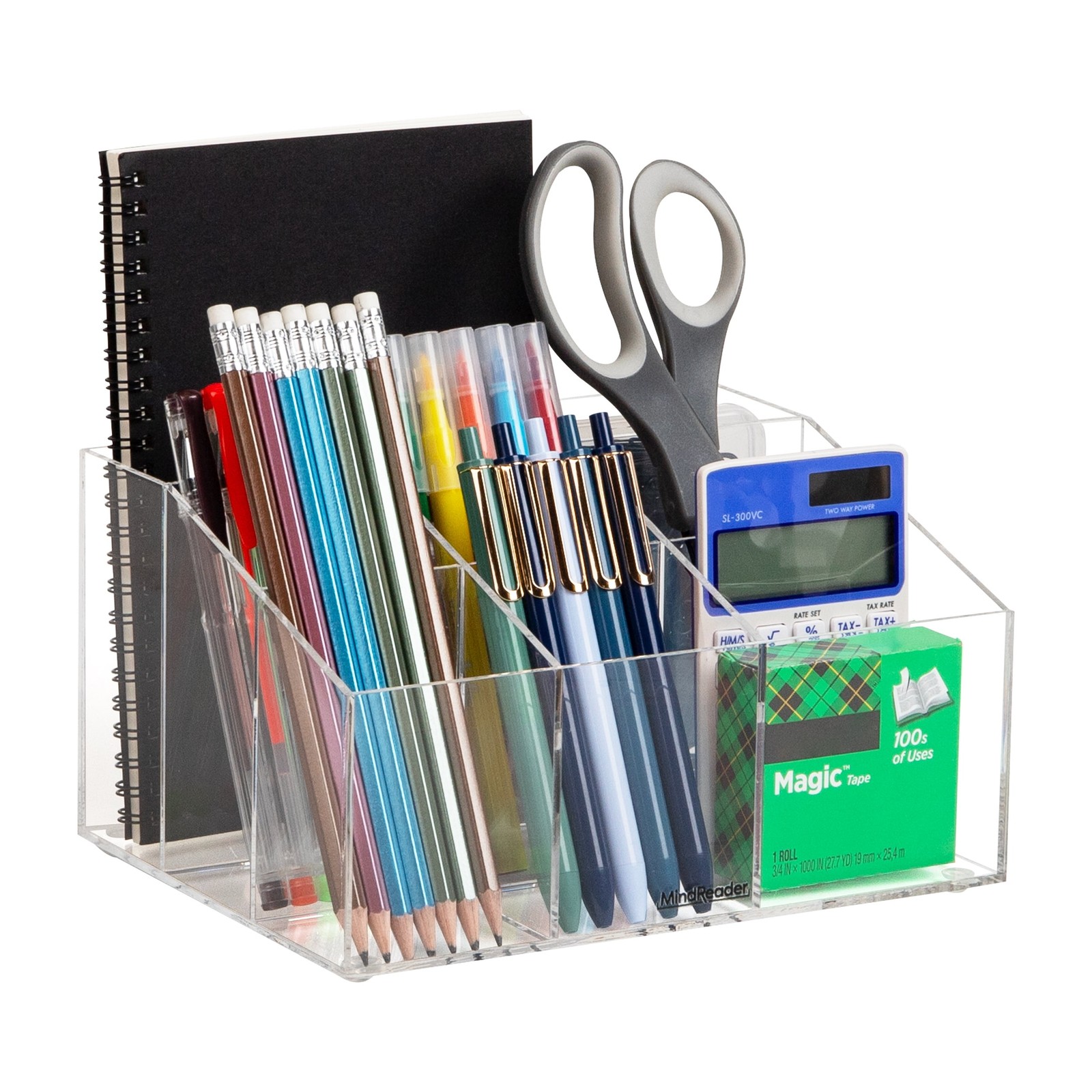 3-Tier Mail Sorter Desktop Organizer Mail Organizer Modern Office Acrylic Clear