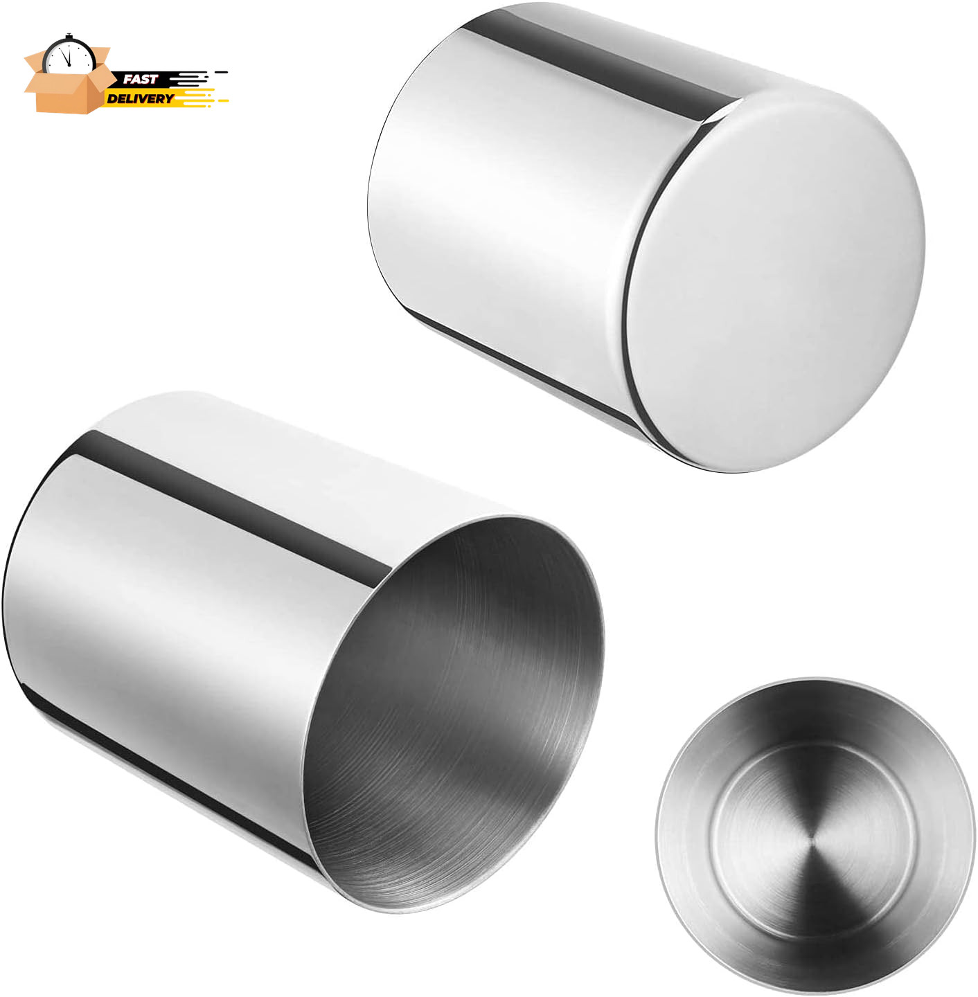 Silver Pen Holder for Desk, SUS304 Stainless Steel Heavy Duty Pen Holder Stand,