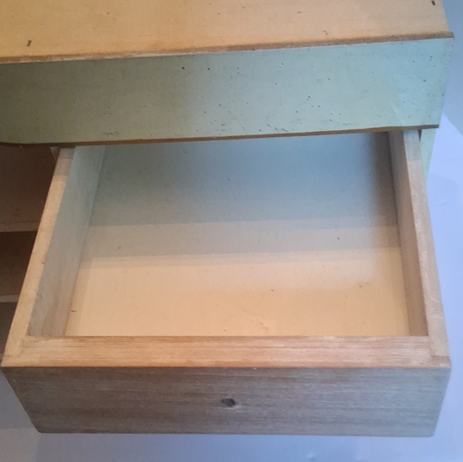 Wood Desktop Organizer Storage Unit with Drawers and Open Shelves