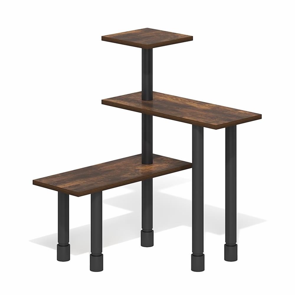 Pemberly Row 3-Tier Adjustable Countertop Corner Organizer in Amber Pine